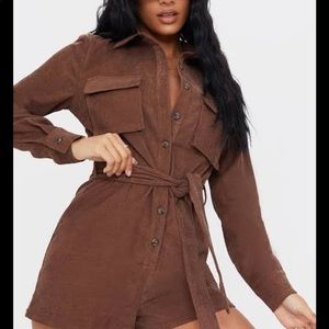 Pretty little thing brown romper